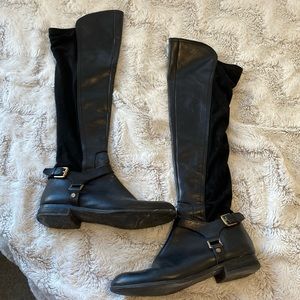 Franco Sarto Leather and Suede riding boots